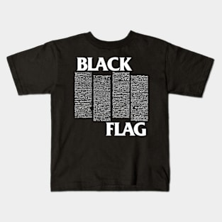 Flag Black All Lyrics Song Kids T-Shirt